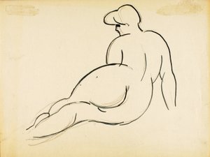 Makuuasennossa oleva alaston, selkänäkymä tekijältä Carl Newman