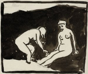 Kaksi naisen alastonkuvaa tekijältä Carl Newman