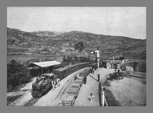 Ffestiniogin rautatie: Tan-Y-Bwlchin asema, c1900