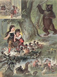 Hannu ja Kerttu metsässä, noin 1880