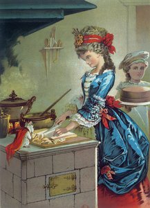 Keittiössä, kuvitus E.T.A Hoffmanin (1776-1822) teoksesta Pähkinänsärkijä 1883