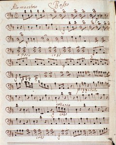 Sivu Karl Philipp Stamitzin konserton D-duuri partituurista tekijältä Carl Philipp Stamitz