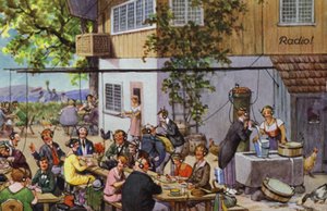 Sarjakuvat varhaisesta radiosta (värilitho) tekijältä Carl Robert Arthur Thiele