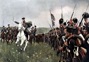 Kenraali Blucher ennen taistelua Katzbachissa 26. elokuuta 1813