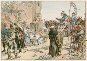 Fredrik II Spree-joen linnan perustusten laskemisessa vuonna 1443 tekijältä Carl Rohling