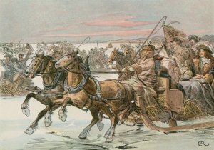 Frederick William, suuri vaaliruhtinas (1620-1688), ylitti Kuurinlahden rekillä tutkimusmatkalla ruotsalaisia vastaan vuonna 1678