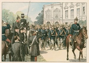Fredrik III:n, Saksan keisarin ja Preussin kuninkaan (1831-1888) viimeinen paraati vuonna 1888