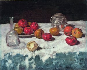 Asetelma omenoiden kanssa, 1889