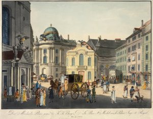 Der Michaelsplatz gegen die K.K. Burg
