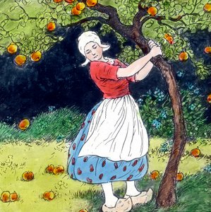 Grimmin veljekset - Sadut - Hulda-äiti. Kuvan päivämäärä noin 1910. Carl Simonin arkisto tekijältä Carl Simon