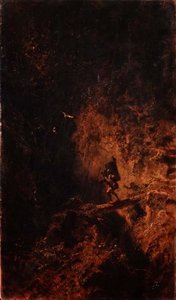 Matkustaja ylittää rotkon tekijältä Carl Spitzweg