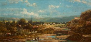 Baijerilainen pikkukaupunki tekijältä Carl Spitzweg