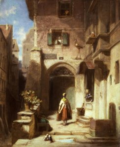 Bei der Storchenapotheke tekijältä Carl Spitzweg