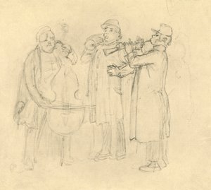 Bettelmusikanten, 1800-luvun puoliväli, loppu, n. 1924. tekijältä Carl Spitzweg