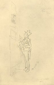 Der Gratulant, 1800-luvun puoliväli, loppu, n. 1924. tekijältä Carl Spitzweg