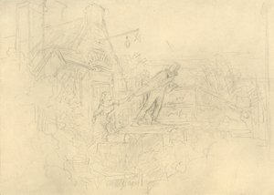 Der Zechpreller, 1800-luvun puoliväli, loppu, n. 1924. tekijältä Carl Spitzweg