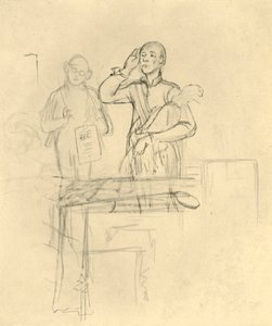Die Meldung, 1800-luvun puoliväli, loppu, n. 1924. tekijältä Carl Spitzweg