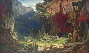 Ein Einsiedler tekijältä Carl Spitzweg