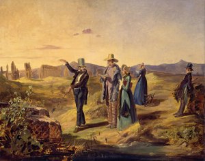 Englantilaiset Campagnassa, noin 1835. tekijältä Carl Spitzweg