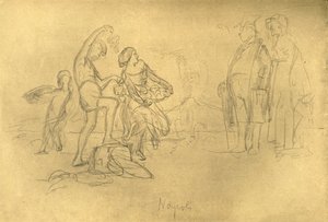 Fremde in Italien, 1800-luvun puolivälissä, vuonna 1924. tekijältä Carl Spitzweg