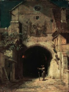Haukotteleva kilpi katsella tekijältä Carl Spitzweg