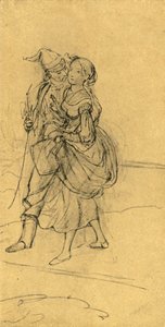 Vaarallinen kysymys, 1800-luvun puoliväli, loppu, n. 1924. tekijältä Carl Spitzweg