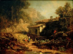 Mühle im Gebirge tekijältä Carl Spitzweg