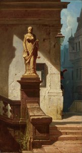Lain silmä Justitia, 1857. tekijältä Carl Spitzweg