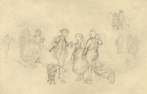 Verabredetes Rendezvous, 1800-luvun puoliväli, loppu, n. 1924. tekijältä Carl Spitzweg