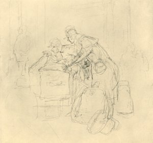 Zollvisitation II, 1800-luvun puoliväli, loppu, n. 1924. tekijältä Carl Spitzweg