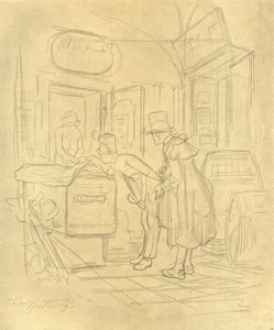 Zollvisitation I, 1800-luvun puoliväli, loppu, n. 1924. tekijältä Carl Spitzweg