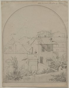 Näkymä ikkunastani Roomassa, n. 1817. tekijältä Carl Wilhelm Tischbein