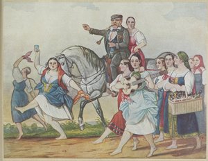 Vuokranantaja ja hänen haareminsa, 1830-1840.