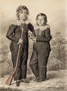 Aleksanteri ja Aleksei Dondukov-Korsakovin muotokuva, 1820-luvun loppu-1830-luvun alku. tekijältä Carl von Hampeln