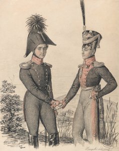 Pjotr Petrovitš Esipovin muotokuva 1797-1876 ja Pavel Jakovlevich de Witten muotokuva 1796-1864, alkuvuodesta 182