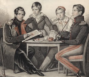Veljesten Konovnitsynin muotokuva, 1825. tekijältä Carl von Hampeln