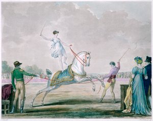 Sirkushevosen harjoitukset, c1818-1836 tekijältä Carle Vernet