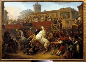 Ilmainen hevoskilpailu karnevaalin aikana. Carle Vernet
