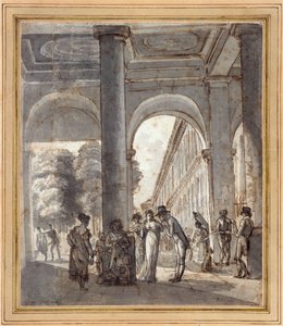 Kuninkaanlinna vuonna 1810 (muste paperille) tekijältä Carle Vernet