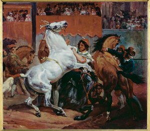 Hevosajon alku (öljy kankaalle)