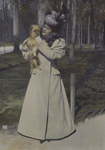 Nainen Pariisin puistossa (värikuva) tekijältä Carle de Mazibourg
