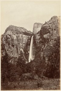 Bridal Veil Fall Kalifornian valokuva-albumista tekijältä Carleton E. Watkins