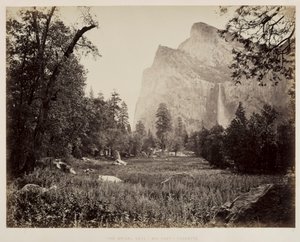 Bridal Veil, Yosemite, c. 1865-1866. tekijältä Carleton E. Watkins