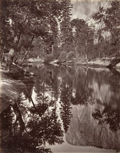 Peilinäkymä El Capitanista, Yosemite, n. 1872, painettu n. 1876.