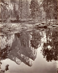 Kolmen veljeksen peilikuva, Yosemite, n. 1872, painettu n. 1876.
