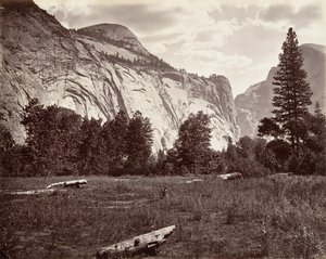 North Dome, 3725 jalkaa, Yosemite, n. 1872, painettu n. 1876.