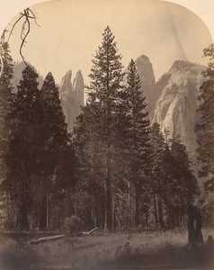 Katedraalin tornit, 1861. tekijältä Carleton Emmons Watkins
