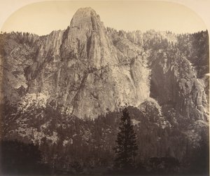 Sentinel. Näkymä edestä: 3270 jalkaa, 1861. tekijältä Carleton Emmons Watkins