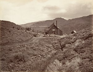 Sutro Tunnel Shaft No. 3, 1875, painettu n. 1876. tekijältä Carleton Emmons Watkins