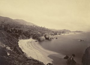 [Tyynenmeren rannikkonäkymä] / [Gibson Beach, Pt. Lobos, Montereyn rannikko] tekijältä Carleton Watkins